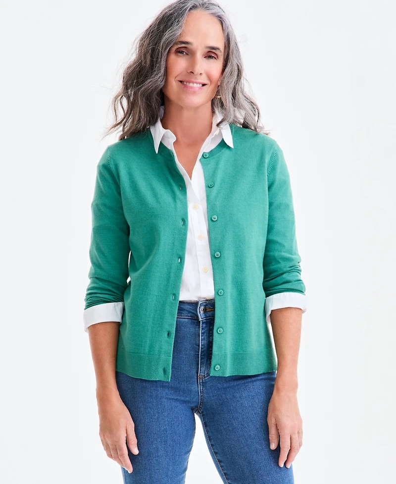 Style & Co Women's Button-Down Long-Sleeve Cardigan, Created for Macy's