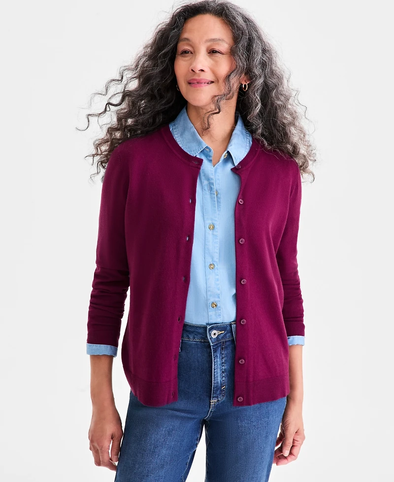 Style & Co Women's Button-Down Long-Sleeve Cardigan, Created for Macy's