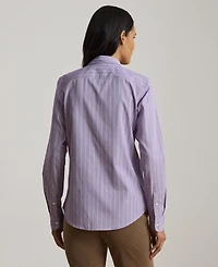 Lauren Ralph Women's Classic-Fit Striped Broadcloth Shirt