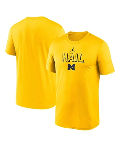 Jordan Men's Maize Michigan Wolverines 2025 Sideline Legend Performance T-Shirt