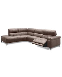 Wyndill 2-Pc. Leather Sectional with 1 Power Recliner, Exclusively at Macy's