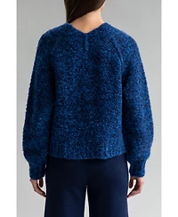 Sskein Women's V-Neck Tonal Boucle Sweater