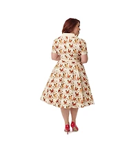 Unique Vintage Plus 1950s Collared Shirt Dress