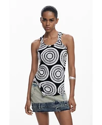 Desigual Women's Sleeveless spiral T-shirt