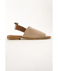 Fuela Leather Elastic Flat Sandals (Women)