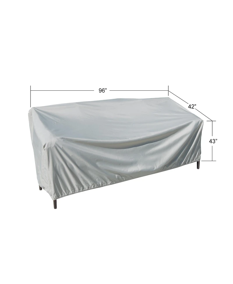 Mondawe 96"W x 42"D x 43"H X-Large Sofa/Curved Sofa Protective Cover
