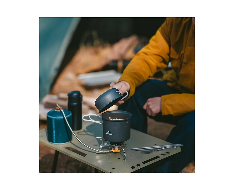 Naturehike 4 in 1 Premium Camping Cookware Set – Lightweight Aluminum Pots with Multi-Use Lids,Upgraded Handle,Compact&Space-Saving,Only 1.32lb