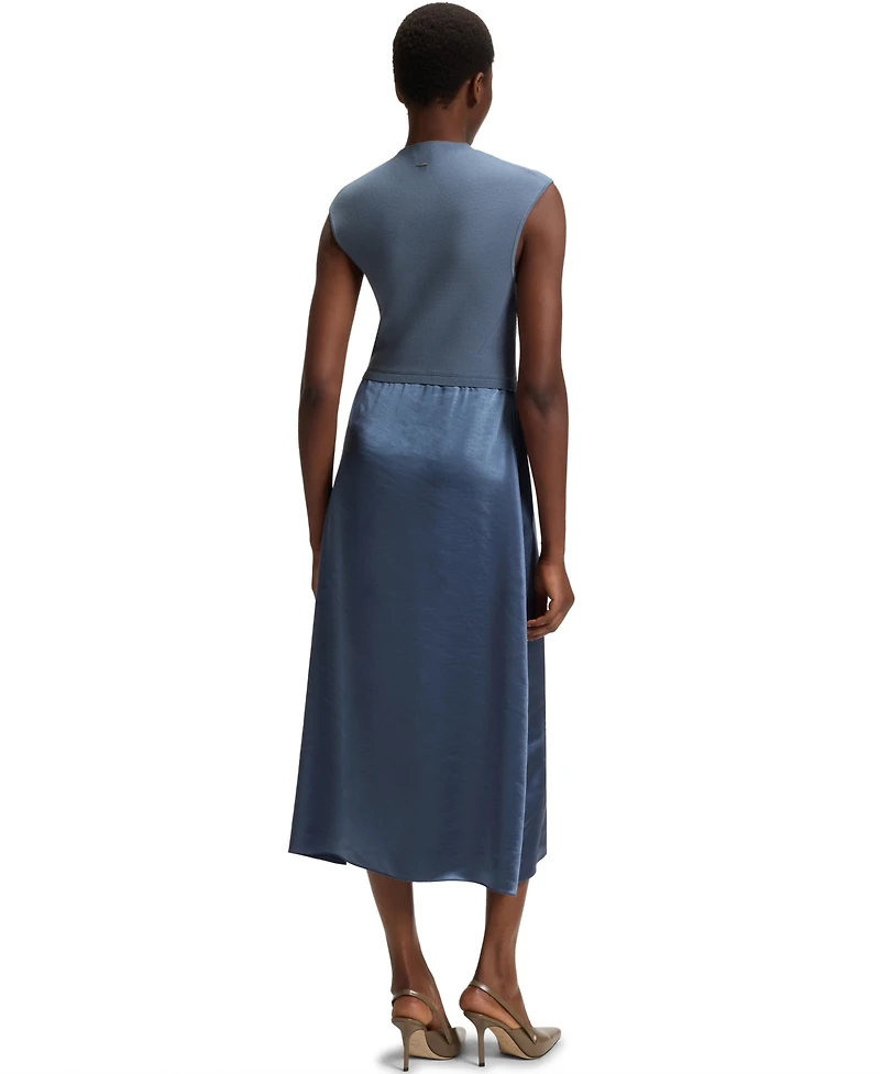 Boss by Hugo Women's Satin Skirt Knitted Dress