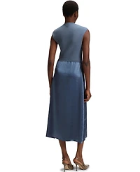Boss by Hugo Women's Satin Skirt Knitted Dress