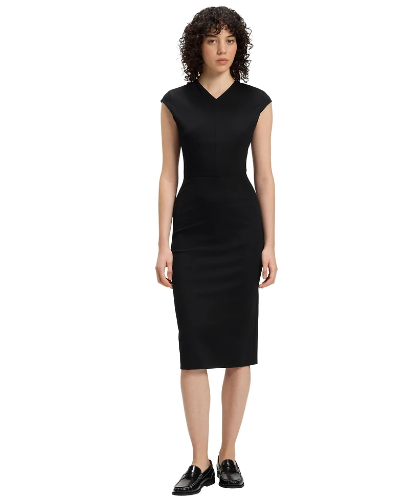 Boss by Hugo Women's Stretch Fabric Cap-Sleeve Dress