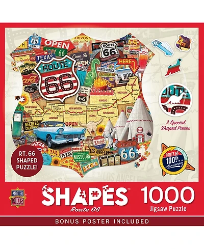 Route 66 1000 Piece Shaped Jigsaw Puzzle