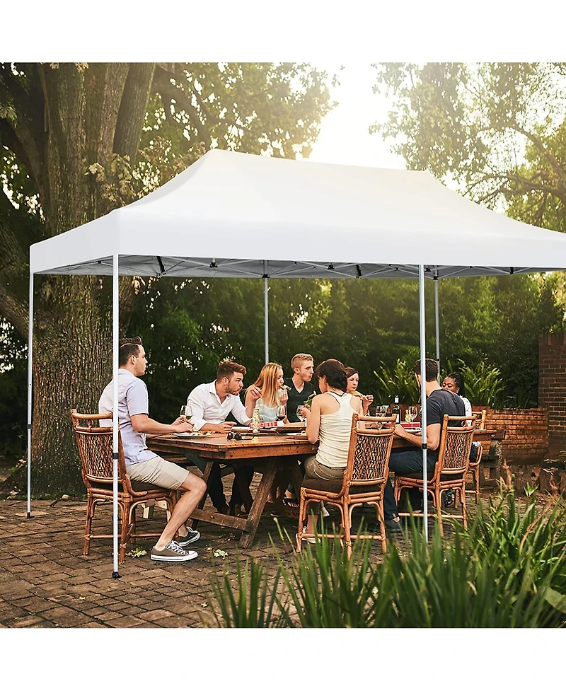 Gymax 10 x 20FT Patio Pop-Up Folding Canopy Tent Upf 50+ Instant Sun Shelter
