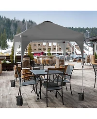 Gymax 6.6x6.6 Ft Pop up Canopy Tent Shelter Height Adjustable w/ Roller Bag