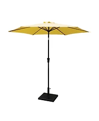 Flynama 8.8 feet Outdoor Aluminum Patio Umbrella, Market Umbrella with 42 Pound Square Resin Umbrella Base