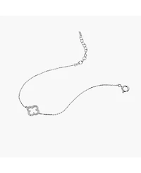 Sterling Silver 18k Gold Plated Aria Clover Bracelet – Summer Ready, Lightweight, Stackable Bracelet, Gift for Her