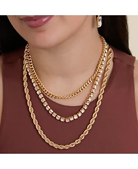 Jessica Simpson 3-Piece Twisted Chain Link Necklace Set