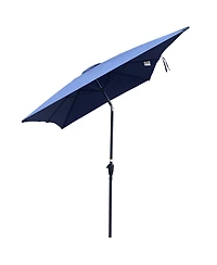 Flynama 6 x 9ft Patio Umbrella Outdoor Waterproof Umbrella with Crank and Push Button Tilt without flap