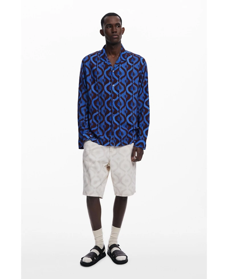 Desigual Men's Long-sleeve shirt with suns