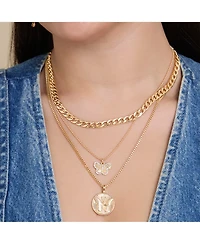 Jessica Simpson Layered Coin & Charm Pendant Necklace