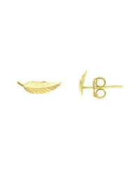 The Lovery Gold Leaf Stud Earrings 14K Gold