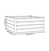 vidaXL Garden Raised Bed Rusty 39.4"x39.4"x17.7" Corten Steel