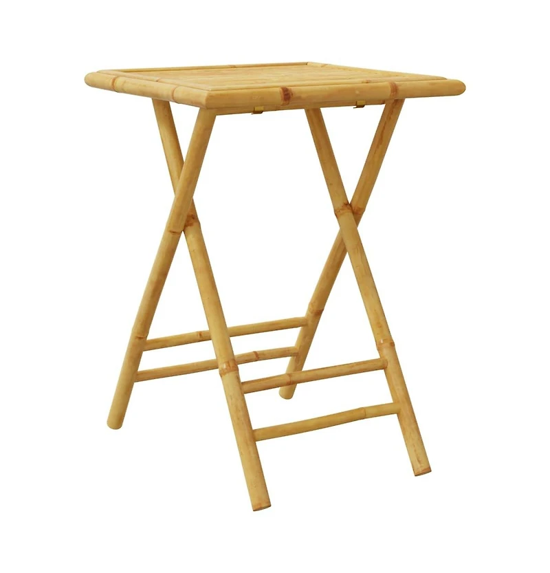 vidaXL Folding Patio Table 21.7"x21.7"x29.5" Bamboo