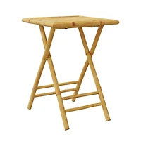 vidaXL Folding Patio Table 21.7"x21.7"x29.5" Bamboo
