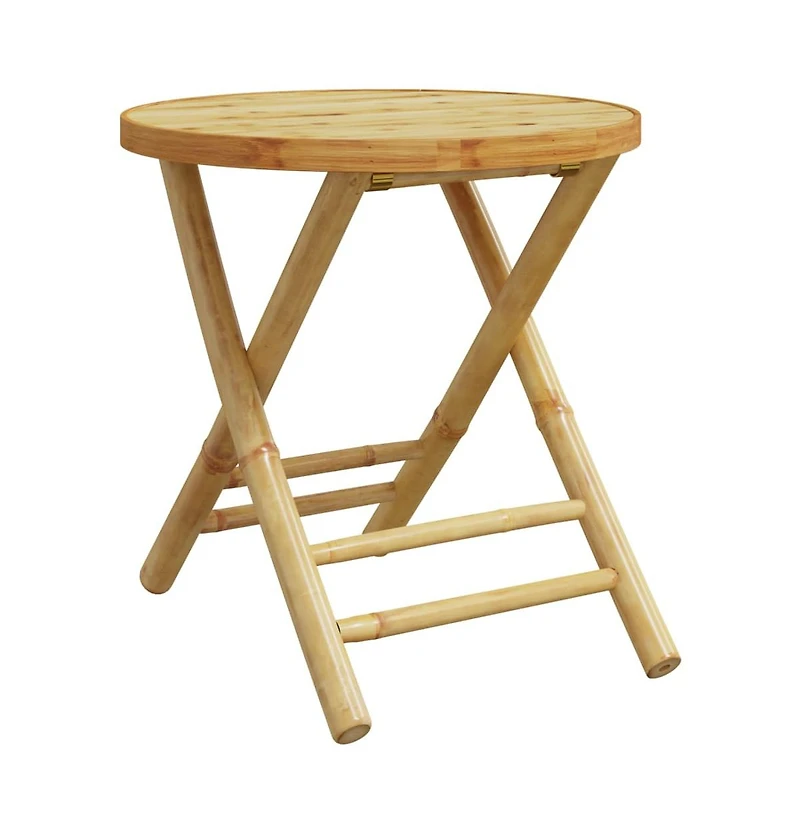 Folding Patio Table 17.7"x17.7" Bamboo