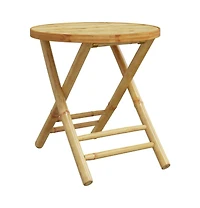 Folding Patio Table 17.7"x17.7" Bamboo