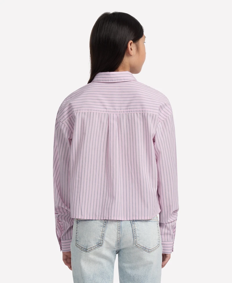 abercrombie kids Girls Button Front Boxy Shirt