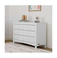 Graco Noah 6 Drawer Double Dresser (White) - 6 Drawer Double Dresser for Kids