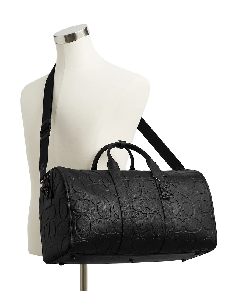 Coach Men's Gotham 45 in Maxi Signature Leather Duffle Bag