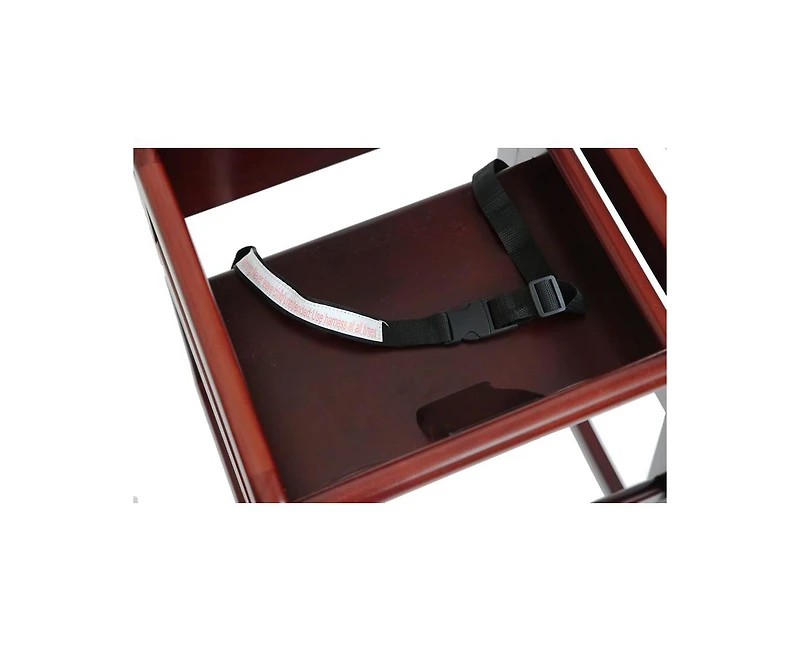 La Baby Solid Wood Stackable High Chair, Cherry