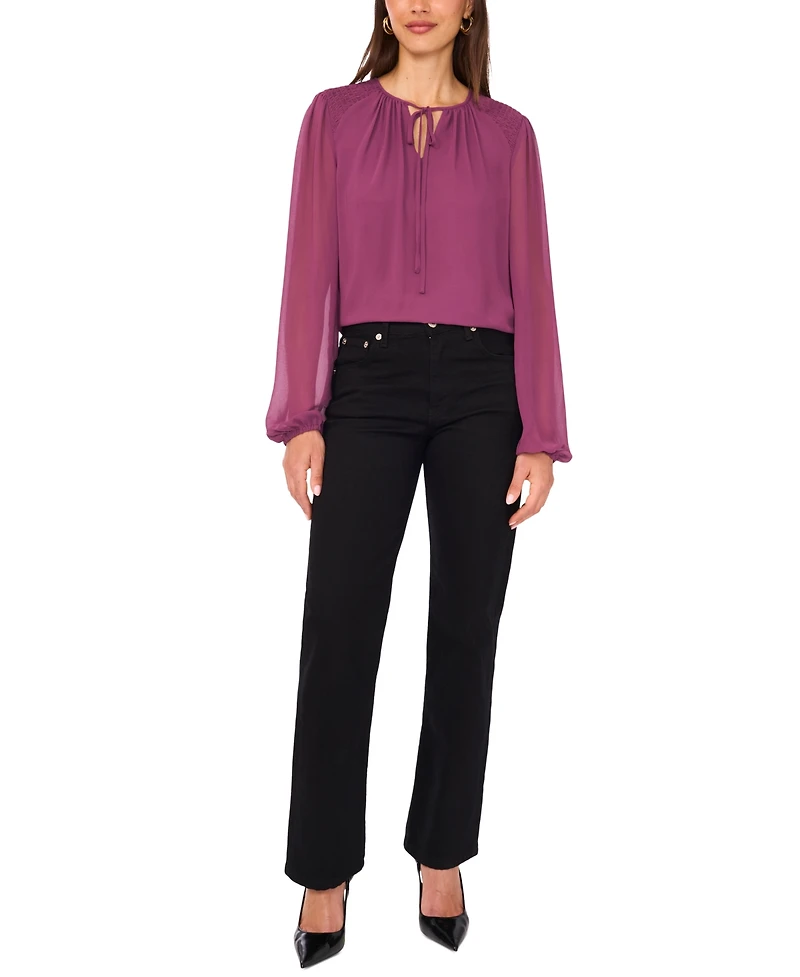Vince Camuto Women's Long-Sleeve Tie-Neck Blouse