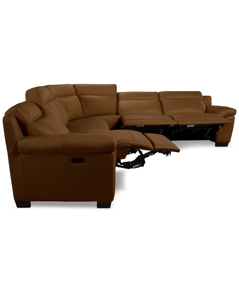 Julius Ii -Pc. Leather L Sectional with Power Recliners