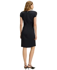 Boss by Hugo Women's Drape-Neckline Dress