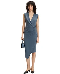 Boss by Hugo Women's Gathered Detail Wrap-Front Dress