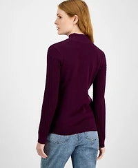 Nautica Jeans Women's Cotton Mock-Neck Sweater, Online Only