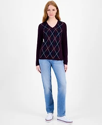 Tommy Hilfiger Women's Cotton Arglye Ivy Sweater