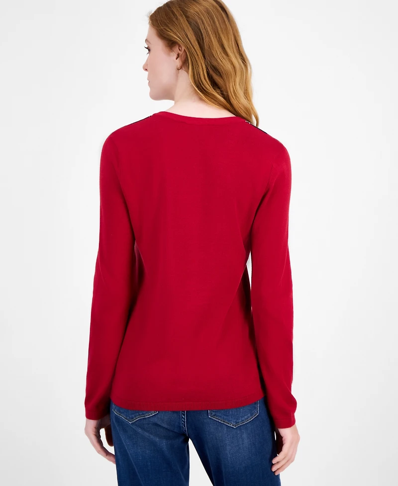 Tommy Hilfiger Women's Cotton Arglye Ivy Sweater