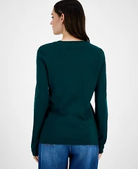 Tommy Hilfiger Women's Cotton Winter Fox Crewneck Sweater