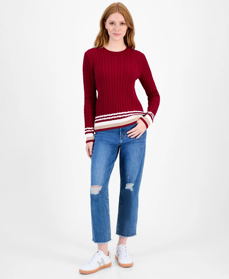 Tommy Hilfiger Women's Cotton Cable Knit Sweater