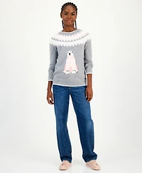 Tommy Hilfiger Women's Polar Bear Fair Isle Sweater
