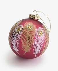 Holiday Lane Berry Tones Peacock Feather Ball Ornament, Macy's Exclusive