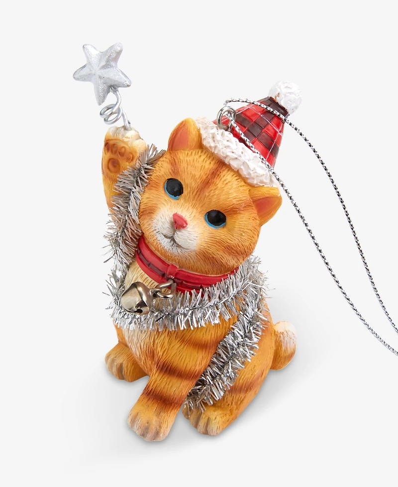 Holiday Lane Pets Orange Cat Ornament, Exclusively at Macy's