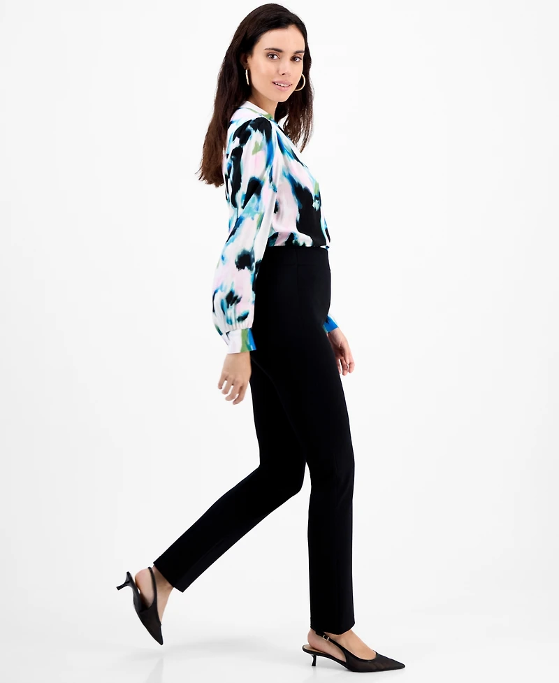 I.n.c. International Concepts Petite High-Rise Slim Straight-Leg Pants, Macy's Exclusive
