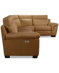 Julius Ii 5-Pc. Leather L Sectional with Power Recliners