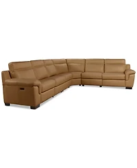 Julius Ii -Pc. Leather L Sectional with 2 Power Recliners