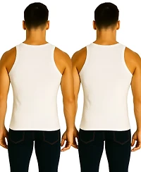 Galaxy By Harvic Men's -Pack Heavyweight Ribbed Tank Top