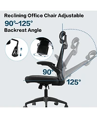 Ergonomic Mesh Office Chair with Lumbar Support and Rocking Function
